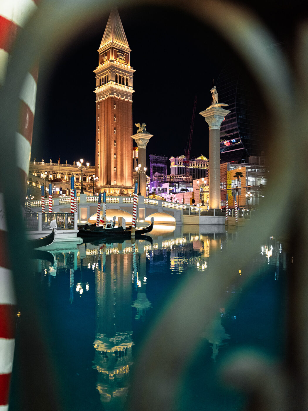 Venetian Las Vegas campanile and canal